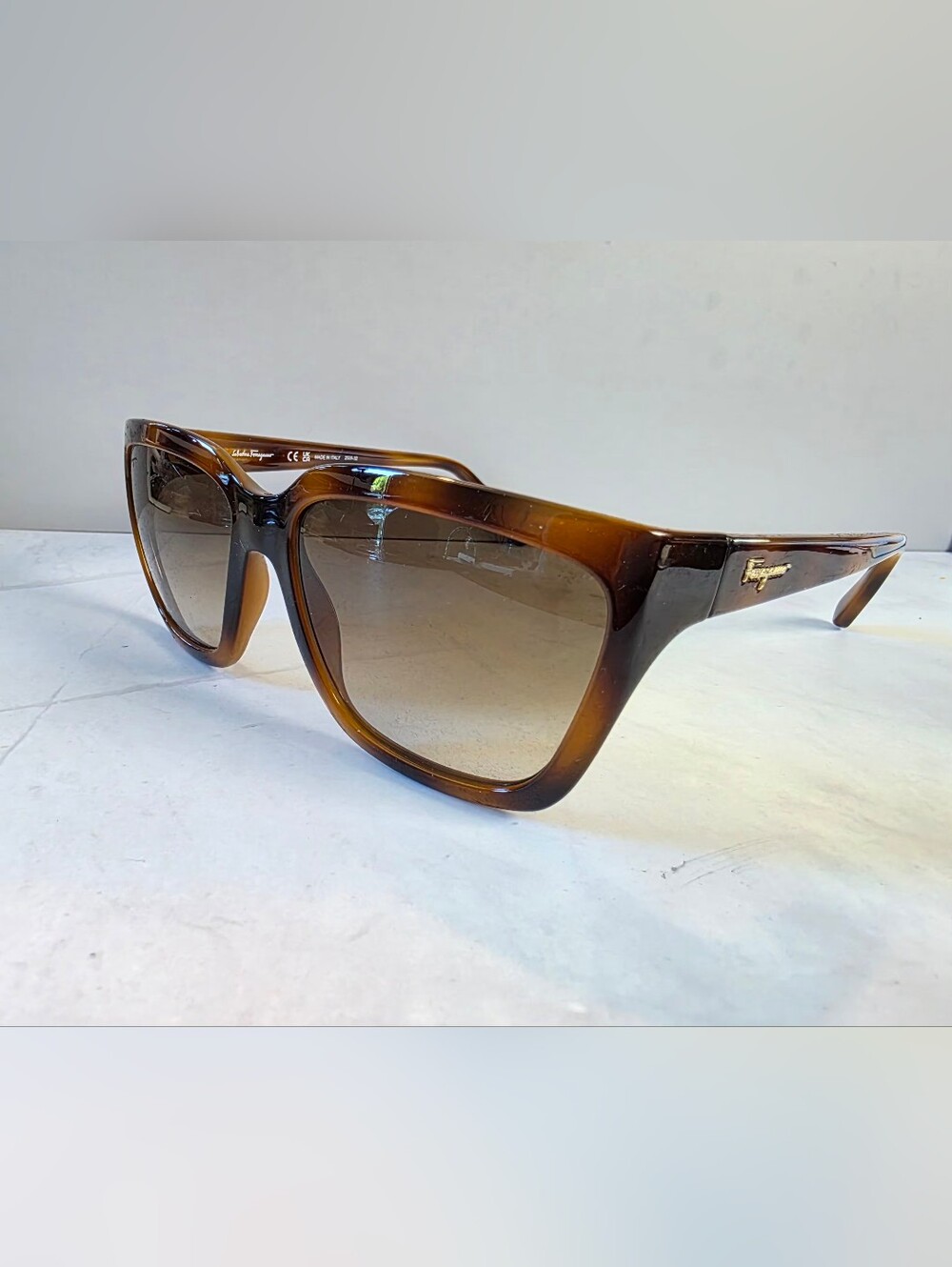 Salvatore Ferragamo SF1018S 214 Brown Tortoise Cat Eye Sunglasses